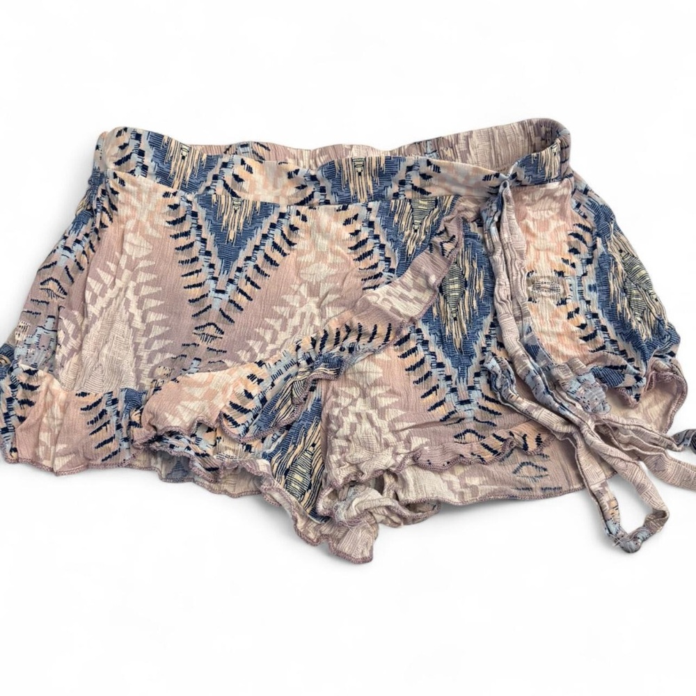 Fashion Nova High Waist BoHo Shorts - Pink and Blue